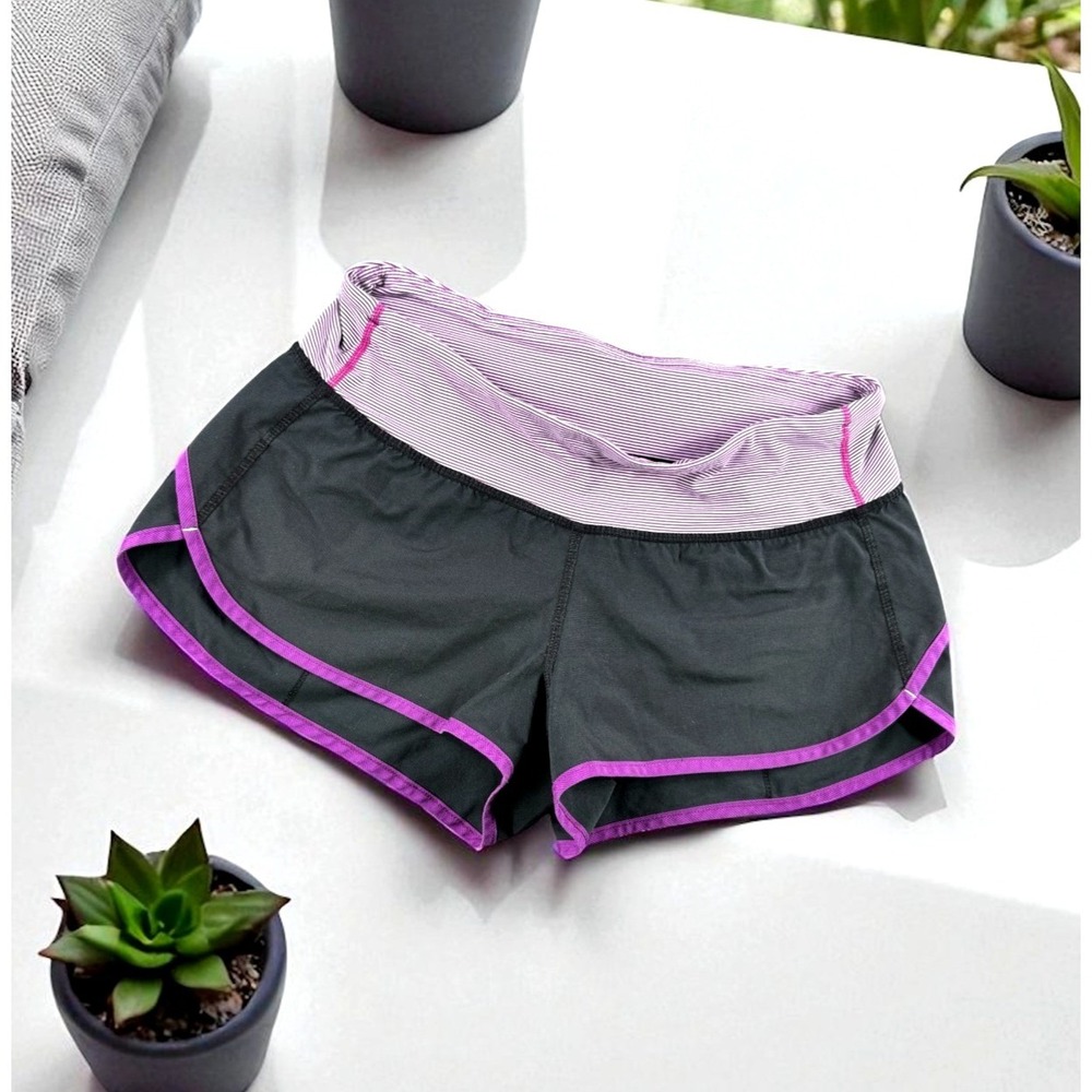 Lululemon Shorts Women‎ 4 Purple Run Speed Luxtreme Running Coolmax Lined